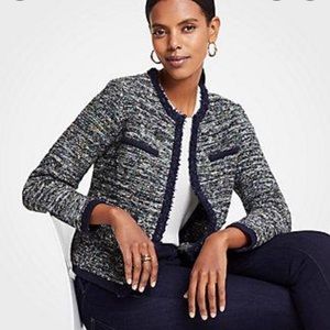 Ann Taylor Tweed Pocket Jacket